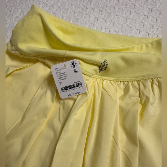 Free People Movement Yellow Pleated Tennis Skirt NWT - Picture 5 of 6